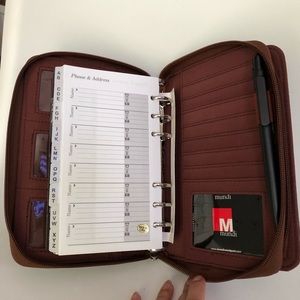 Mundex Double ZIP Brown Croco Planner